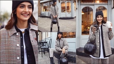 Layered Bottoms: Layering isn't just limited to your upper body. Consider adding thermal leggings or tights under your trousers or skirts to keep your lower half warm. This discreet layering strategy ensures comfort without compromising your style. (Instagram/sonamkapoor) Layered Bottoms: Layering isn't just limited to your upper body. Consider adding thermal leggings or tights under your trousers or skirts to keep your lower half warm. This discreet layering strategy ensures comfort without compromising your style. (Instagram/sonamkapoor)