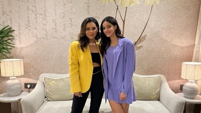 Ananya Panday poses with Gauri Khan, who has designed her new home. Ananya Panday poses with Gauri Khan, who has designed her new home.