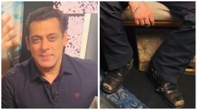 Salman Khan chose some peculiar shoes for a recent appearance. Salman Khan chose some peculiar shoes for a recent appearance.