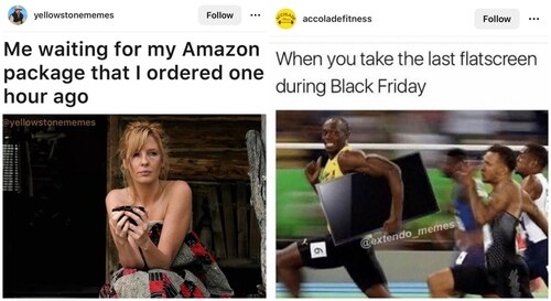 The Black Friday sale has returned with its usual meme fest! (Instagram) The Black Friday sale has returned with its usual meme fest! (Instagram)