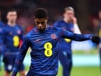 England's striker Marcus Rashford England's striker Marcus Rashford