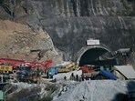The US-made auger machine stopped once again as the rescue work in the Uttarkashi tunnel stopped on Saturday. The US-made auger machine stopped once again as the rescue work in the Uttarkashi tunnel stopped on Saturday.