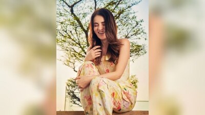 For her dewy make-up look, Radhika chose pink eyeshadow, mascaraed lashes, contoured cheeks with a touch of blush and a shade of light pink lipstick. She finished off her glam look with her lush locks left loose in the centre partition. (Instagram/@radhikamadan) For her dewy make-up look, Radhika chose pink eyeshadow, mascaraed lashes, contoured cheeks with a touch of blush and a shade of light pink lipstick. She finished off her glam look with her lush locks left loose in the centre partition. (Instagram/@radhikamadan)