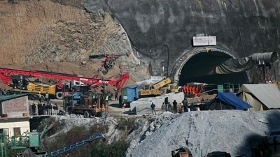 The US-made auger machine stopped once again as the rescue work in the Uttarkashi tunnel stopped on Saturday. The US-made auger machine stopped once again as the rescue work in the Uttarkashi tunnel stopped on Saturday.