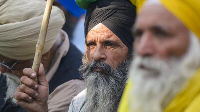 In view of a three-day protest call by Samyukt Kisan Morcha (SKM), over 1,500 farmers assembled and installed scores of vehicles from Faidan barrier (along Sector 48) till Bawa White House light point (near phase 11) till filing of the report. (PTI File Photo)