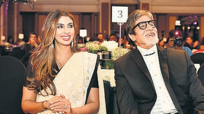 Mumbai, India - March 20, 2016 : Amitabh Bachchan along with her daughter, Shweta Nanda Bachchan attended HT Most Stylist Award in Mumbai, India, on Sunday, March 20, 2016. (Photo by Pratham Gokhale / Hindustan Times) (Hindustan Times) Mumbai, India - March 20, 2016 : Amitabh Bachchan along with her daughter, Shweta Nanda Bachchan attended HT Most Stylist Award in Mumbai, India, on Sunday, March 20, 2016. (Photo by Pratham Gokhale / Hindustan Times) (Hindustan Times)