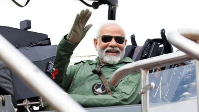 PM Narendra Modi took a sortie in an LCA Mk-1 fighter jet in Bengaluru on Saturday (Twitter/@narendramodi) PM Narendra Modi took a sortie in an LCA Mk-1 fighter jet in Bengaluru on Saturday (Twitter/@narendramodi)