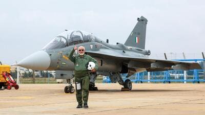 Prime Minister Narendra Modi takes sortie on Tejas fighter aircraft, in Bengaluru on Saturday. (ANI) Prime Minister Narendra Modi takes sortie on Tejas fighter aircraft, in Bengaluru on Saturday. (ANI)
