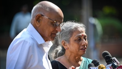 Parents of journalist Soumya Vishwanathan. (Hindustan Times file photo) Parents of journalist Soumya Vishwanathan. (Hindustan Times file photo)