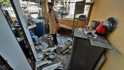 Thane, India - November,25, 2023: A gas explosion occurred in a scrap shop in a building in Chand Nagar, Mumbra kausa, Thane, and three people were injured in the incident. Car and Some houses have been Damaged in Thane,in Thane, in Mumbai, India, on, Saturday, November ,25, 2023. ( Praful Gangurde / HT Photo ) Thane, India - November,25, 2023: A gas explosion occurred in a scrap shop in a building in Chand Nagar, Mumbra kausa, Thane, and three people were injured in the incident. Car and Some houses have been Damaged in Thane,in Thane, in Mumbai, India, on, Saturday, November ,25, 2023. ( Praful Gangurde / HT Photo )