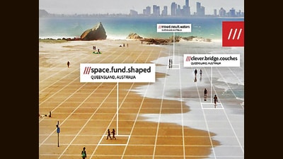 The navigation app What3Words slices the Earth into virtual 3-sq-m blocks, for greater accuracy. Each square is assigned a unique three-word address. The navigation app What3Words slices the Earth into virtual 3-sq-m blocks, for greater accuracy. Each square is assigned a unique three-word address.