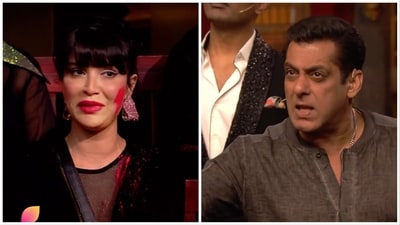 Khanzaadi looked frustrated after getting scolded by Salman Khan once again. Khanzaadi looked frustrated after getting scolded by Salman Khan once again.