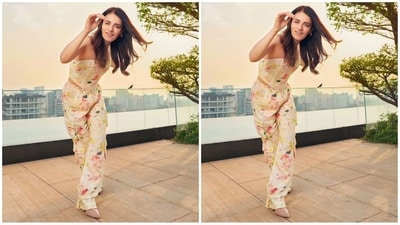 In terms of accessories, Radhika kept it minimal to let her outfit shine and only accessorised her look with a pair of studded earrings and nude heels that perfectly complemented her stylish appearance. (Instagram/@radhikamadan) In terms of accessories, Radhika kept it minimal to let her outfit shine and only accessorised her look with a pair of studded earrings and nude heels that perfectly complemented her stylish appearance. (Instagram/@radhikamadan)