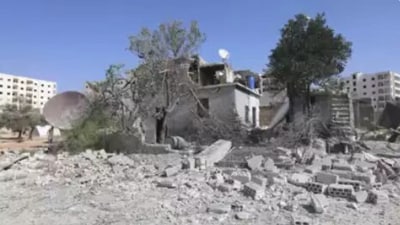 The shelling of the village of Qawqafeen is the latest violation of a truce reached in 2020 between Russia and Turkey who back rival sides in Syria’s 12-year conflict that has killed half a million people. (PTI)