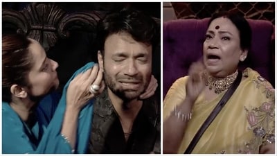 Ankita Lokhande tried to console Vicky Jain as he got emotional on seeing his mother. Ankita Lokhande tried to console Vicky Jain as he got emotional on seeing his mother.