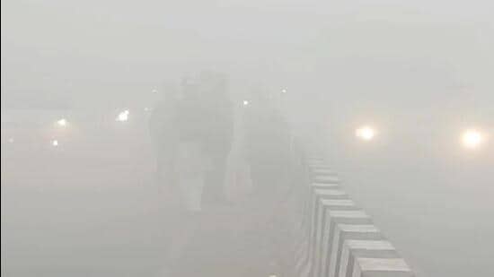 A major pile-up involving 30 vehicles, including a school bus ferrying 40 children, disrupted traffic near Daheru village on the national highway running through Khanna town on Saturday morning. (Representational photo)