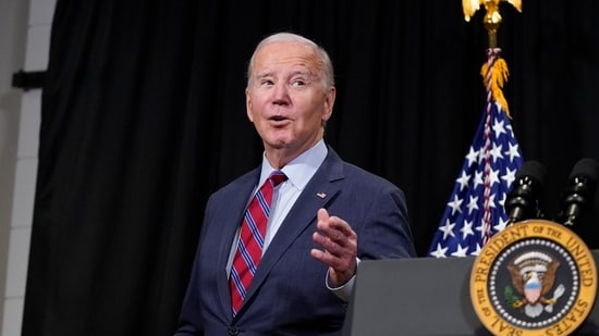 Israel-Hamas War: US president Joe Biden responds to a reporter as he leaves after speaking in Nantucket. (AP)