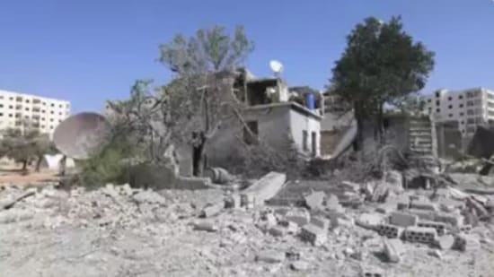 The shelling of the village of Qawqafeen is the latest violation of a truce reached in 2020 between Russia and Turkey who back rival sides in Syria’s 12-year conflict that has killed half a million people. (PTI)