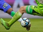 Players battle for the ball during a match | Image for representation 