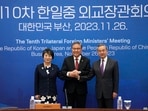 The three foreign ministers met in the South Korean port of Busan for their first such meeting since 2019