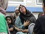 Wounded Palestinians Ahli Arab hospital at the al-Shifa hospital,
