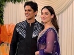 Vijay Varma and Tamannaah Bhatia pose together. Vijay Varma and Tamannaah Bhatia pose together.