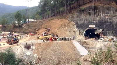 Preparation of a protection umbrella is underway inside the Uttarkashi tunnel (ANI) Preparation of a protection umbrella is underway inside the Uttarkashi tunnel (ANI)