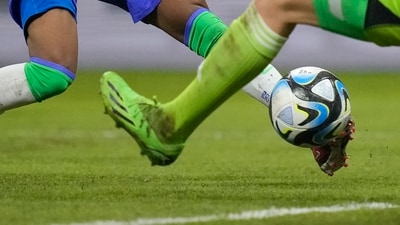 Players battle for the ball during a match | Image for representation (AP) Players battle for the ball during a match | Image for representation (AP)
