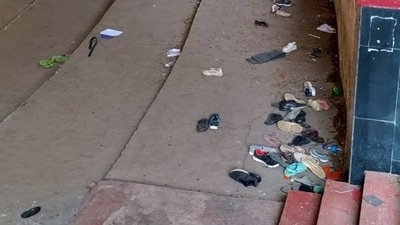 Slippers and shoes still left in CUSAT auditorium where stampede killed four. (HT Photo/Vishnu Varma) Slippers and shoes still left in CUSAT auditorium where stampede killed four. (HT Photo/Vishnu Varma)