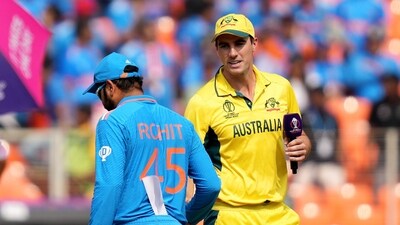 Indian captain Rohit Sharma and Australian captain Pat Cummins at the toss before the ICC Men's Cricket World Cup 2023 final between India and Australia (PTI) Indian captain Rohit Sharma and Australian captain Pat Cummins at the toss before the ICC Men's Cricket World Cup 2023 final between India and Australia (PTI)