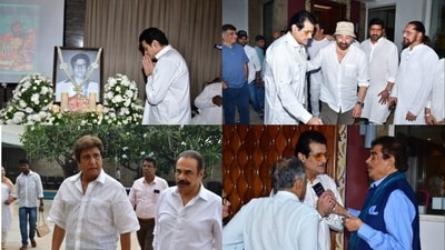 Sunny Deol, Shatrughan Sinha, Raj Babbar at Rajkumar Kohli's prayer meet. Sunny Deol, Shatrughan Sinha, Raj Babbar at Rajkumar Kohli's prayer meet.