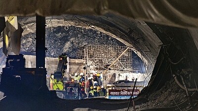 Rescue operations in progress at the tunnel in Silkyara, Uttarkashi Rescue operations in progress at the tunnel in Silkyara, Uttarkashi