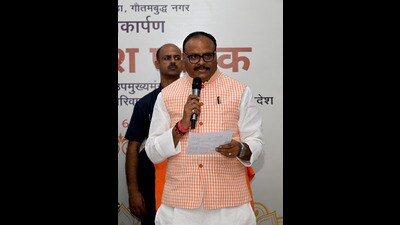 Uttar Pradesh Deputy Chief Minister Brajesh Pathak (HT File Photo)