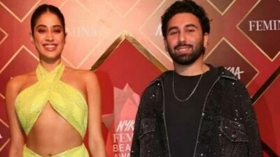 Janhvi Kapoor and Orhan Awatramani at an event.