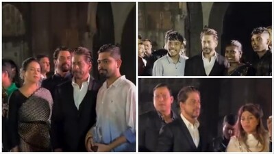 Shah Rukh Khan attended the Global Peace Honours at the Gateway of India. Shah Rukh Khan attended the Global Peace Honours at the Gateway of India.