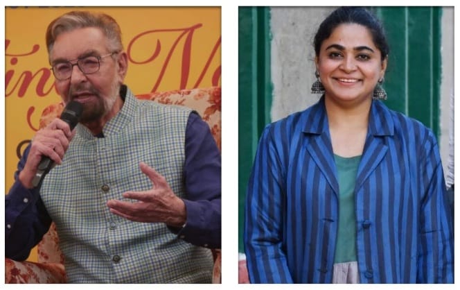 Actor Kabir Bedi and filmmaker Ashwiny Iyer Tiwari at Literati 2023 at Lake Club, Chandigarh (HT Photos) Actor Kabir Bedi and filmmaker Ashwiny Iyer Tiwari at Literati 2023 at Lake Club, Chandigarh (HT Photos)