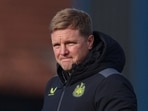 Newcastle United manager Eddie Howe during training.