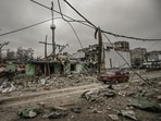 A car drives through an area destroyed after a strike in the city of Avdiivka, Donetsk Oblast, on March 18. A car drives through an area destroyed after a strike in the city of Avdiivka, Donetsk Oblast, on March 18.