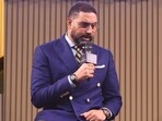 Abhishek Bachchan from an event in Delhi. Abhishek Bachchan from an event in Delhi.