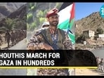 HOUTHIS MARCH FOR GAZA IN HUNDREDS HOUTHIS MARCH FOR GAZA IN HUNDREDS