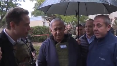 Israel-Hamas War: Elon Musk is seen with Benjamin Netanyahu in Israel. Israel-Hamas War: Elon Musk is seen with Benjamin Netanyahu in Israel.