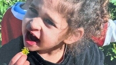 Abigail Edan, 4, who was released after being taken hostage during the October 7 attack by Palestinian militant group Hamas (REUTERS)