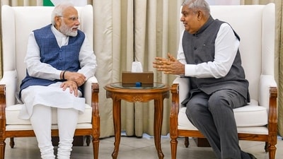 A file photo of Vice President Jagdeep Dhankhar with Prime Minister Narendra Modi. (PTI file) A file photo of Vice President Jagdeep Dhankhar with Prime Minister Narendra Modi. (PTI file)