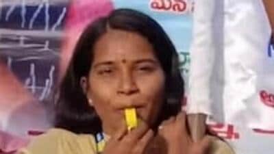 Karne Shireesha (26), alias Barrelakka is the youngest of all the candidates who filed the nominations in the state for the current assembly elections. (HT Photo) Karne Shireesha (26), alias Barrelakka is the youngest of all the candidates who filed the nominations in the state for the current assembly elections. (HT Photo)