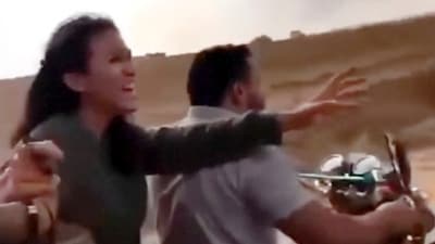 In this image from video obtained by the AP, Noa Argamani reacts as she and her partner Avinatan Or, not pictured, are seized by members of the Hamas militant group during an incursion into Israel on Saturday, Oct. 7, 2023 (AP Photo) (AP) In this image from video obtained by the AP, Noa Argamani reacts as she and her partner Avinatan Or, not pictured, are seized by members of the Hamas militant group during an incursion into Israel on Saturday, Oct. 7, 2023 (AP Photo) (AP)