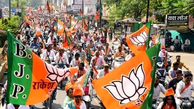 The BJP’s hectic campaign now is geared to stay in the battle and also alter the perception that it is soft on the Bharat Rashtra Samithi (BRS). (ANI) The BJP’s hectic campaign now is geared to stay in the battle and also alter the perception that it is soft on the Bharat Rashtra Samithi (BRS). (ANI)
