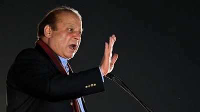 Nawaz Sharif In Pakistan: Pakistan's former Prime Minister Nawaz Sharif addresses his supporters gathered at a park during an event held to welcome him in Lahore. (AFP) Nawaz Sharif In Pakistan: Pakistan's former Prime Minister Nawaz Sharif addresses his supporters gathered at a park during an event held to welcome him in Lahore. (AFP)