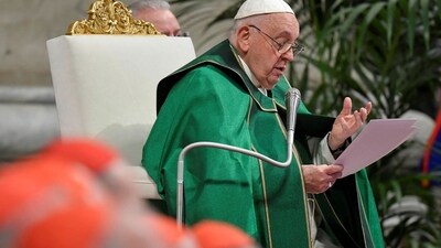 Pope Francis Health: Pope Francis leads the holy Mass in St. Peter's Basilica. (Reuters)