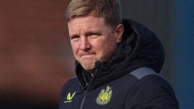 Newcastle United manager Eddie Howe during training. (Action Images via Reuters)