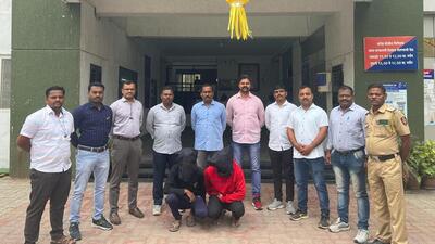 Wakad Police identified the accused as Ashish Bhausaheb Bhosale (22), a resident of Ramabai Nagar Pimpri, and Piyush Govind Mohite (23), a resident of Newale Wasti in Chikhali. (HT PHOTO)